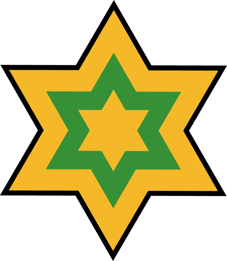 Transparent Layered Star of David Icon Minimal Design