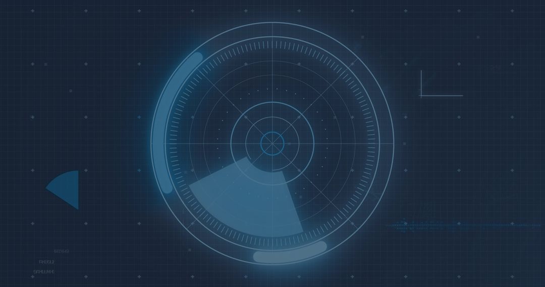 Futuristic Digital Interface with Radar Display