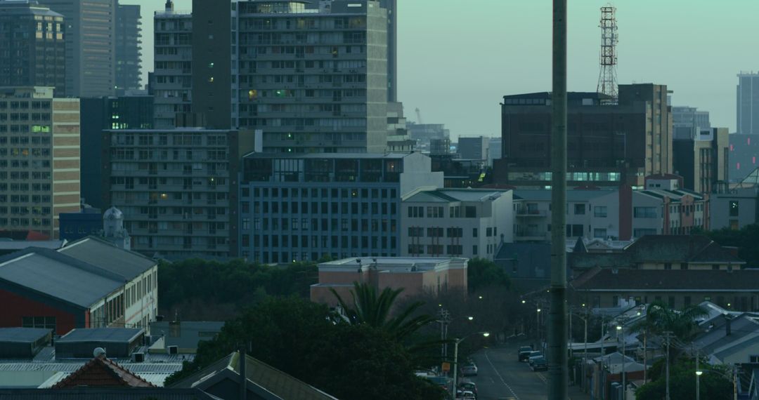 Urban Cityscape at Dusk with Modern Skyscrapers - Free Images, Stock Photos and Pictures on Pikwizard.com