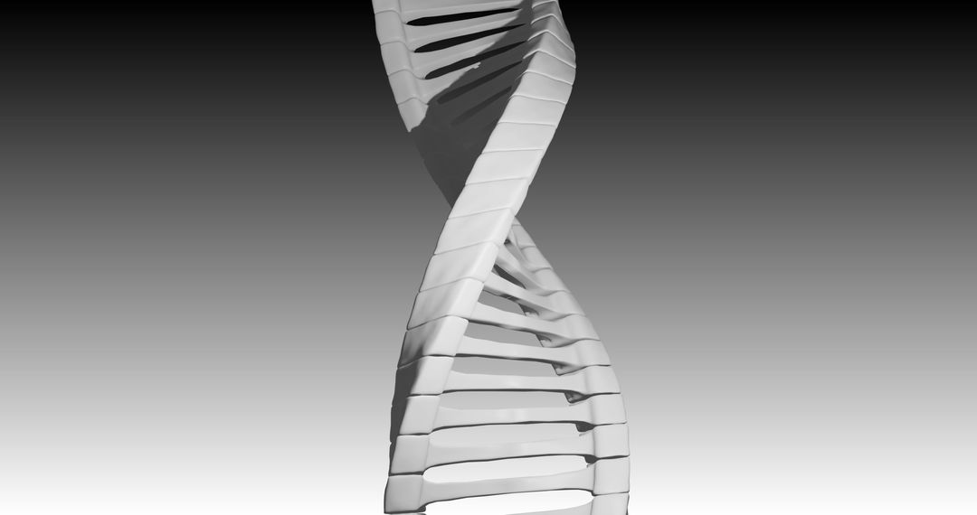 3D Rendering of Spinning DNA Helix Strand