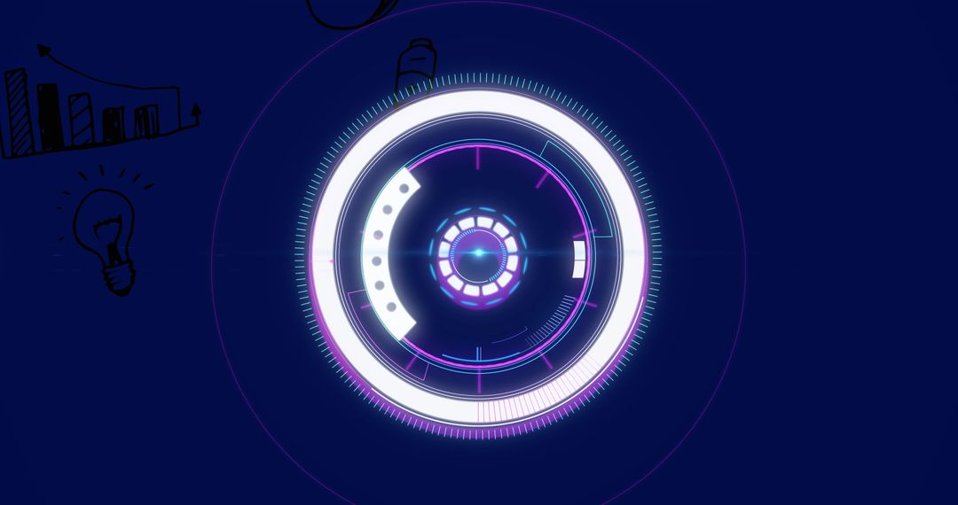 Futuristic Digital Interface With Processing Circle