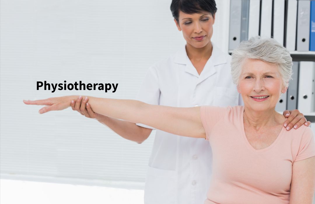Elderly Woman in Physiotherapy Session with Professional