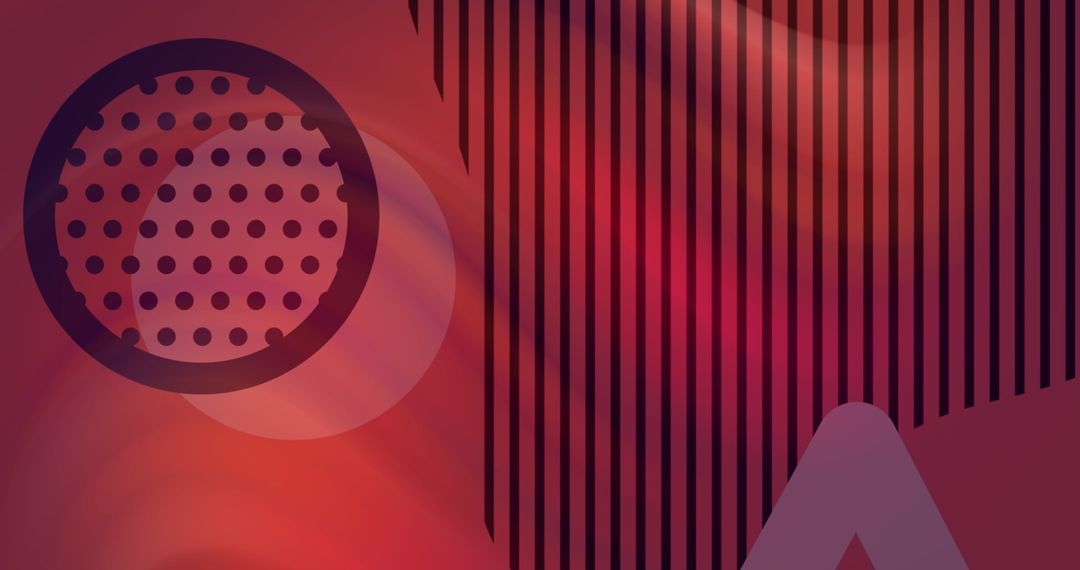 Abstract Red Violet Geometric Shapes with Sound Meter Design