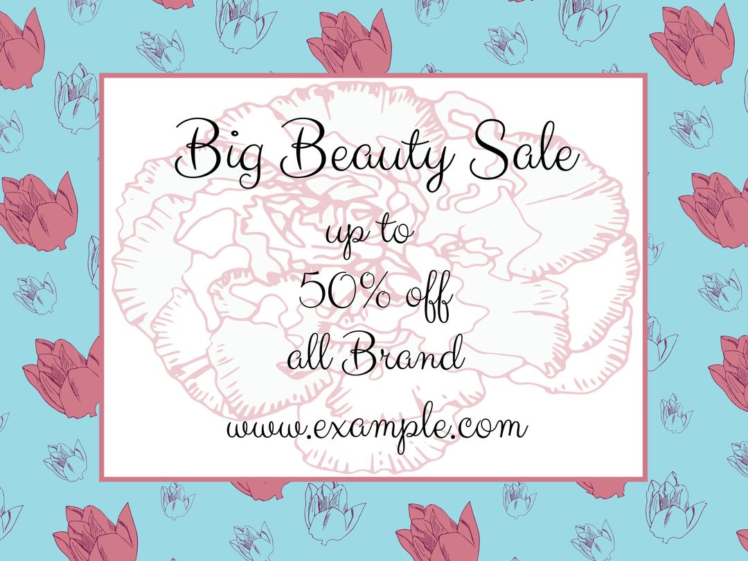 Elegant Floral Design for Beauty Sale Promotions