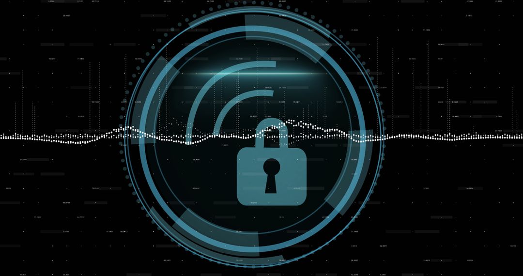 Digital Security Lock with Data Stream Overlay