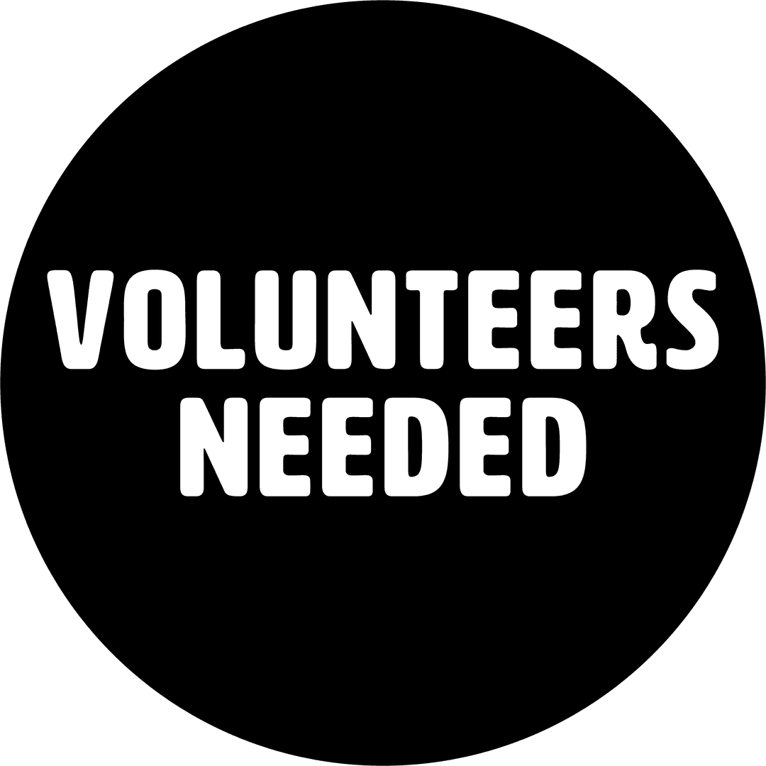 Transparent Background Volunteer Needed Circular Sign