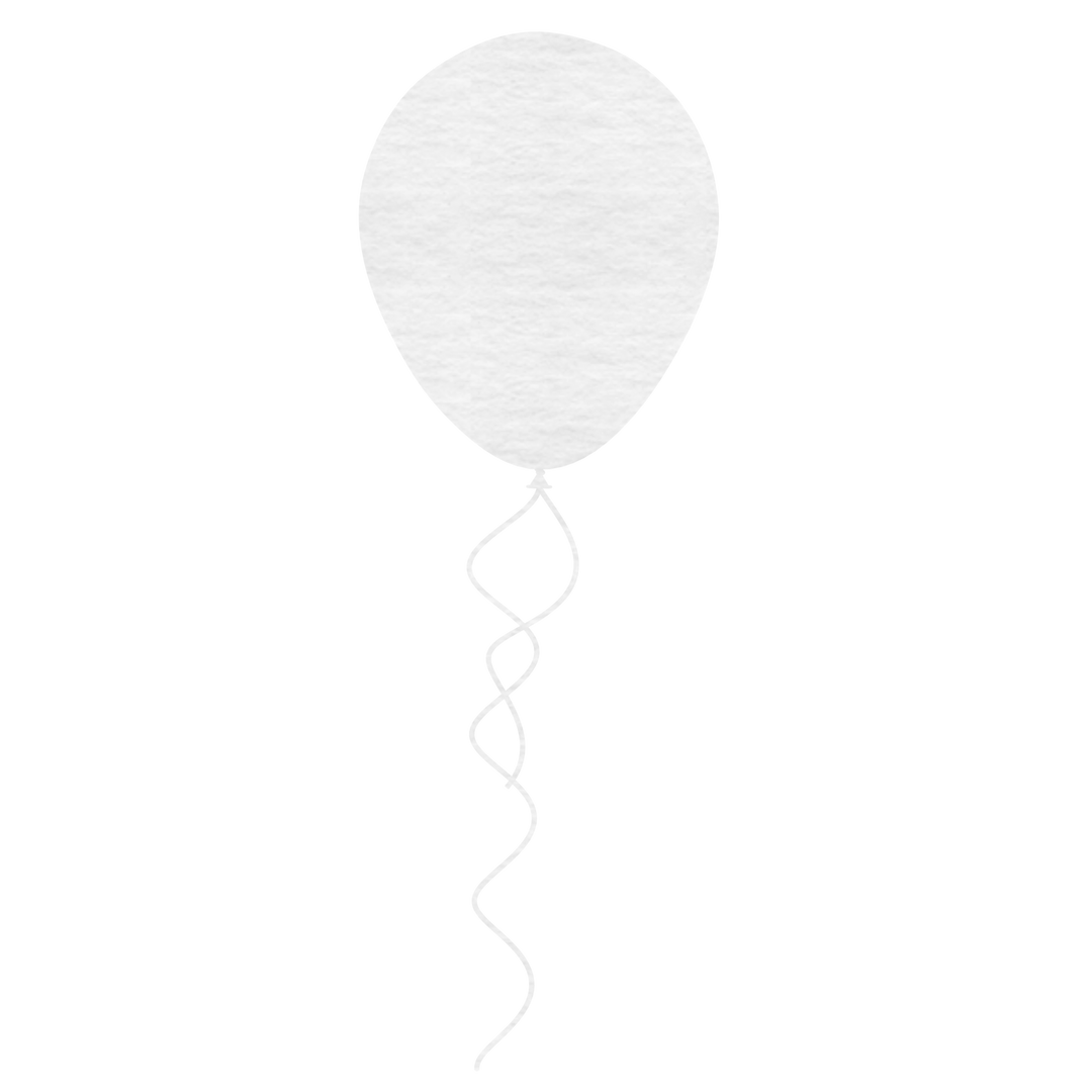 White Balloon with Twisted String Isolated on Transparent Background - Download Free Stock Images Pikwizard.com