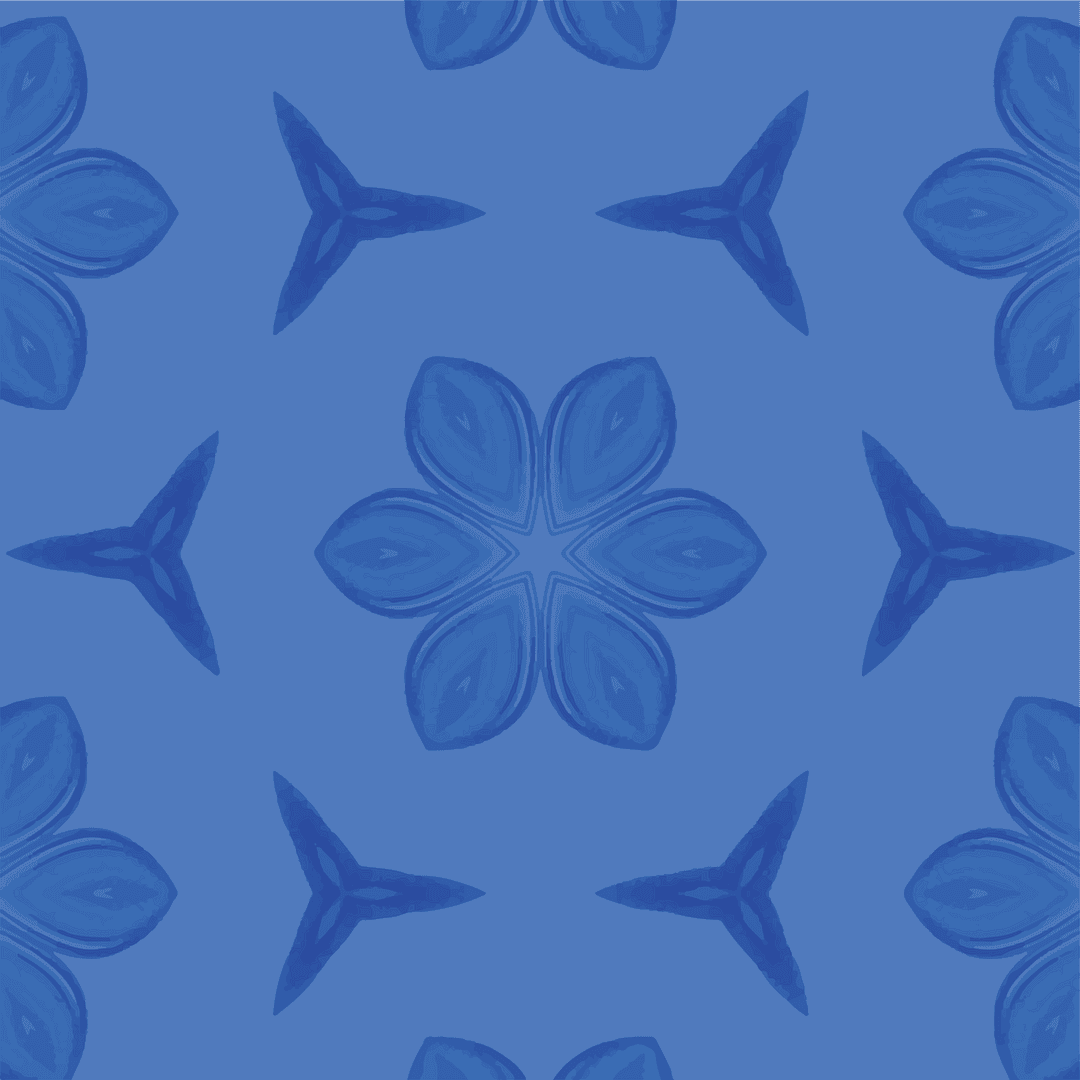 Transparent Blue Pattern with Symmetrical Motif Vector Illustration