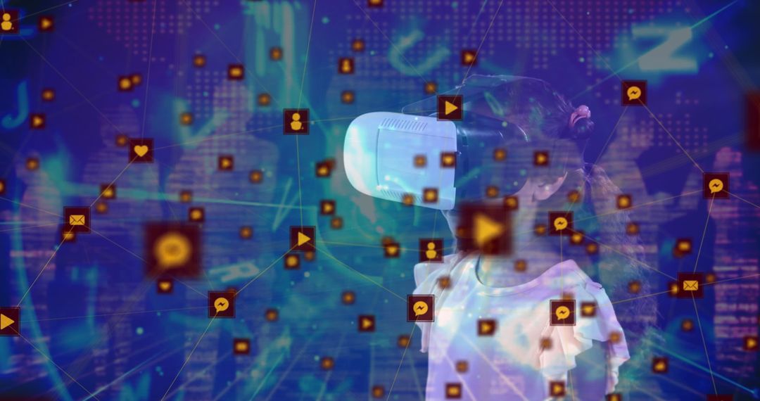 Child Exploring Virtual Reality Advances in Digital World