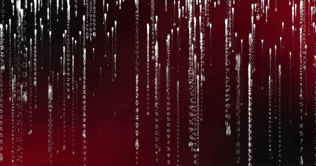 Glowing Digital Light Trails on Black Background