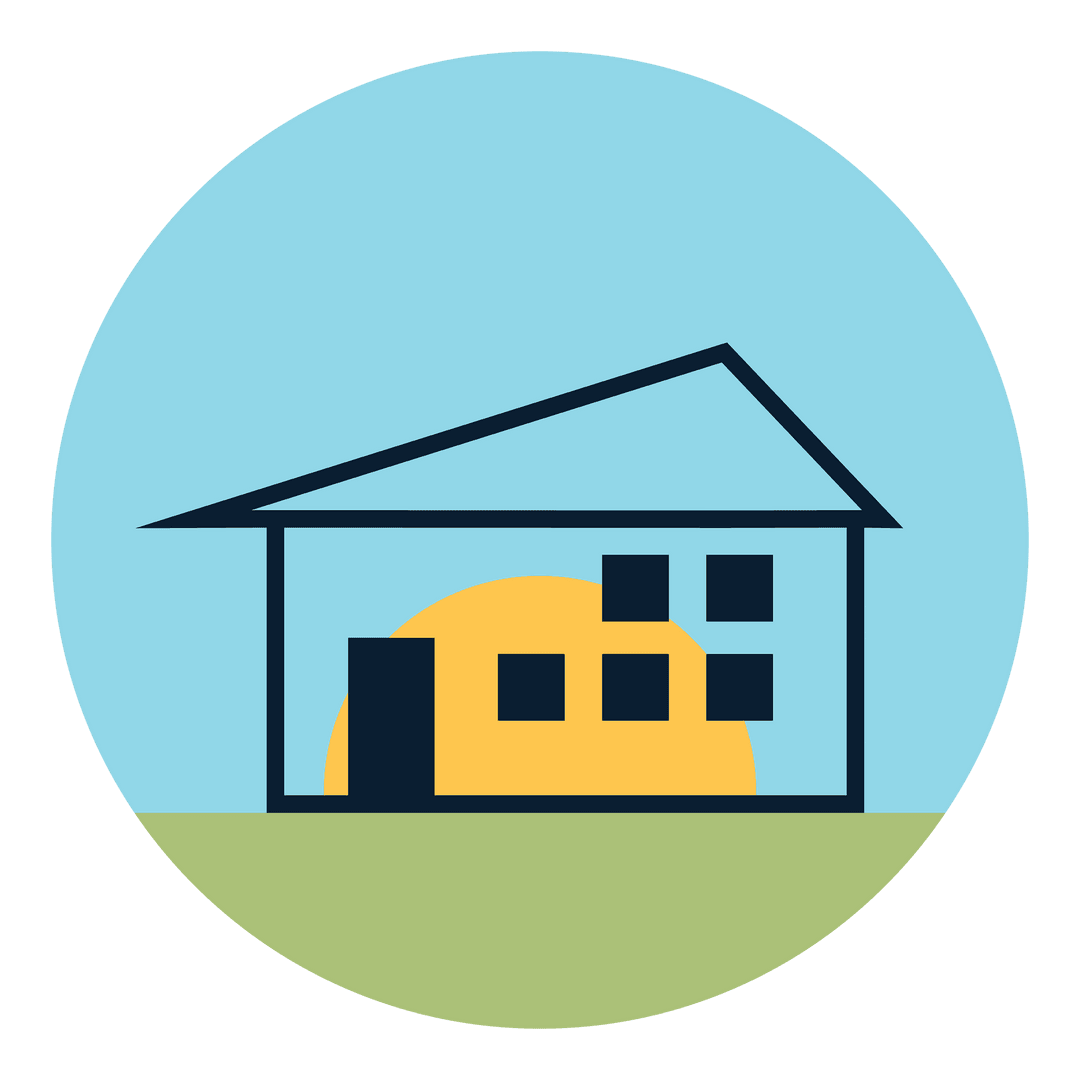 Minimalist House Icon on Transparent Background for Real Estate Use