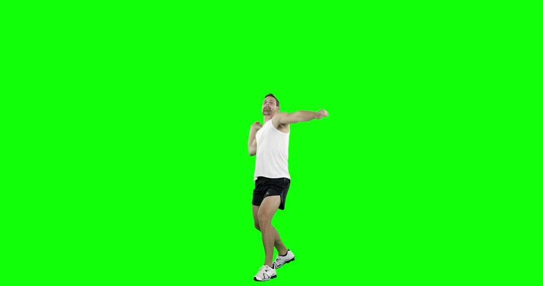 Man Exercising Against Green Screen, Throwing Sports Movement - Free Images, Stock Photos and Pictures on Pikwizard.com