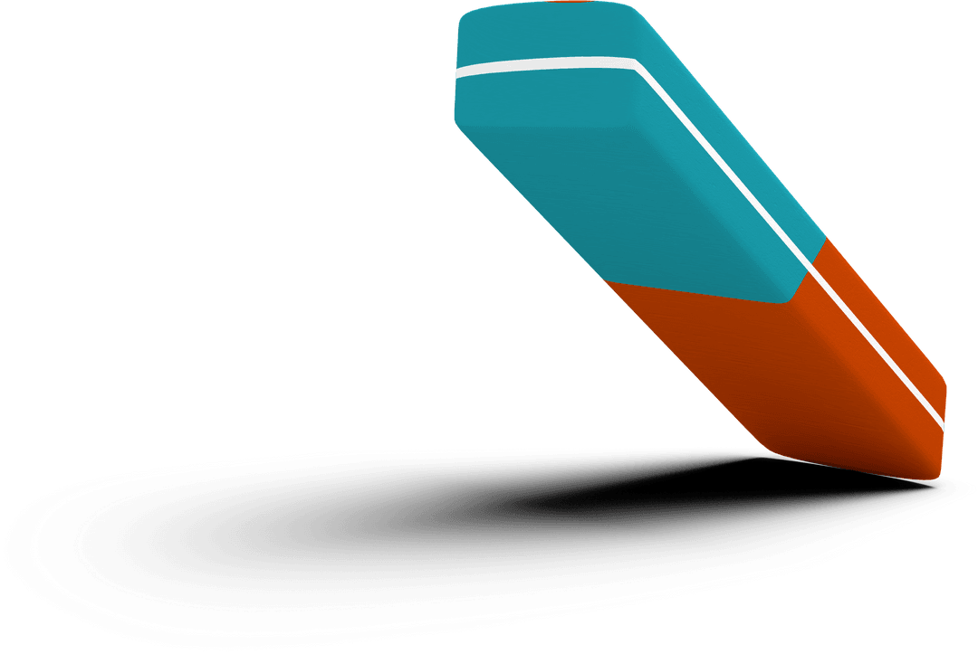 Bright Red and Blue Transparent Pencil Eraser