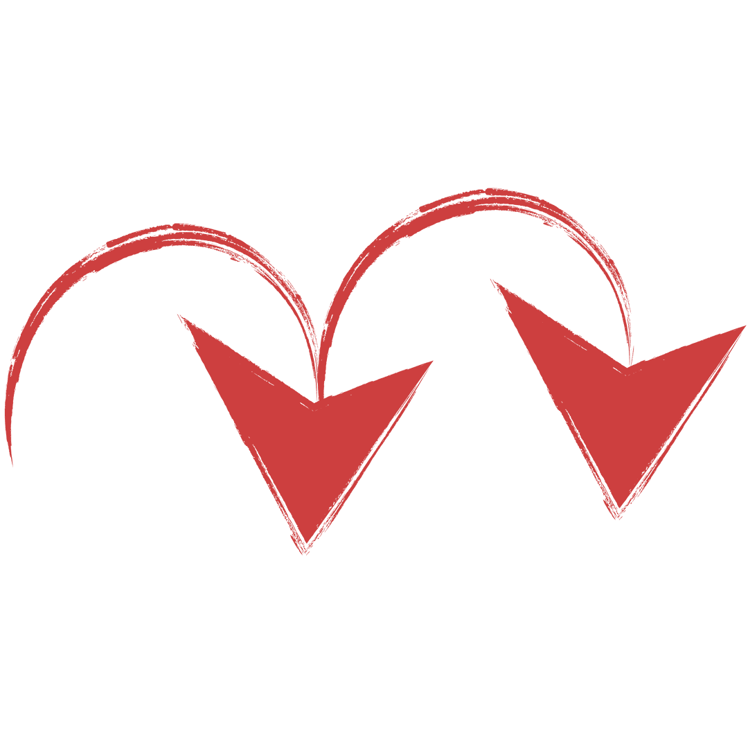 Curved Red Down Arrows on Transparent Background Symbolizing Direction - Download Free Stock Images Pikwizard.com