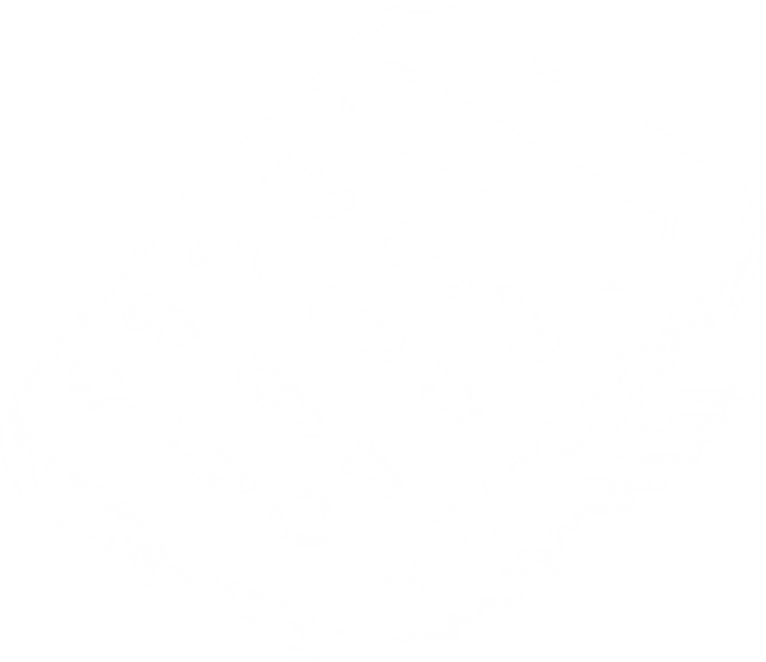 Transparent Digital Illustration of White Abacus for Learning