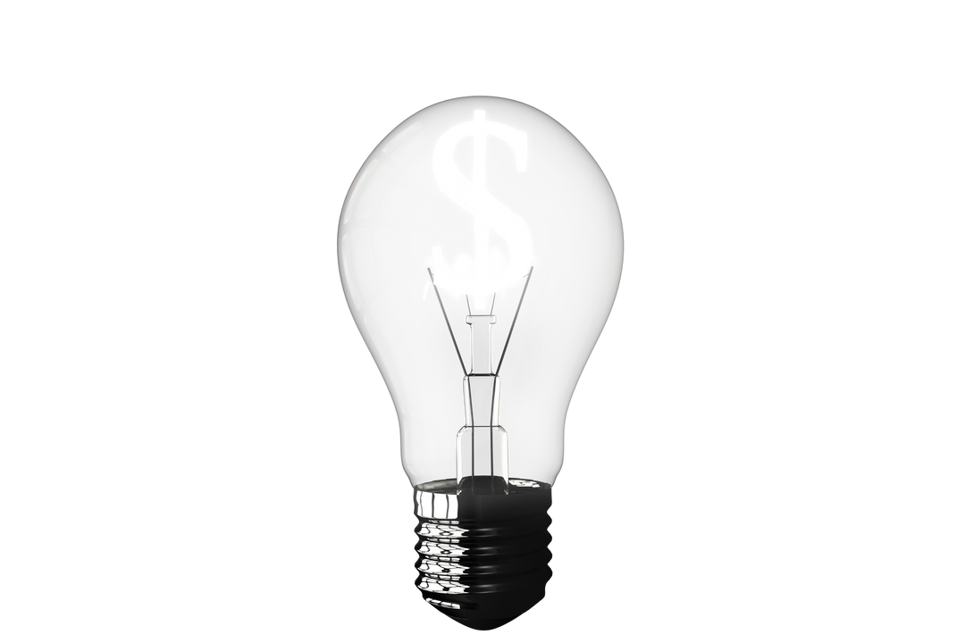 Close-Up Transparent Light Bulb with Glowing Dollar Sign - Download Free Stock Images Pikwizard.com