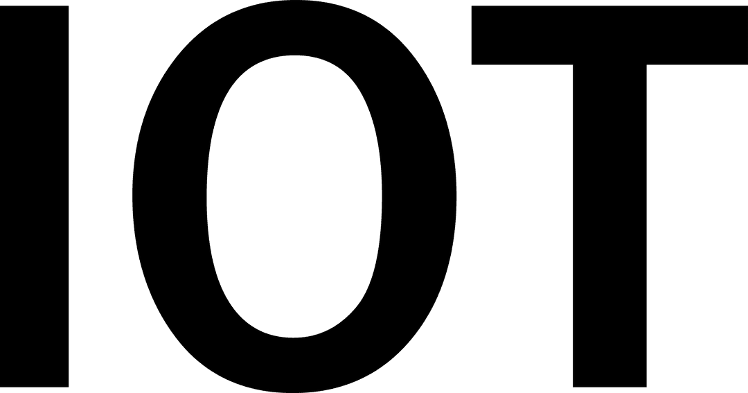 Stylized IoT Text on Transparent Background