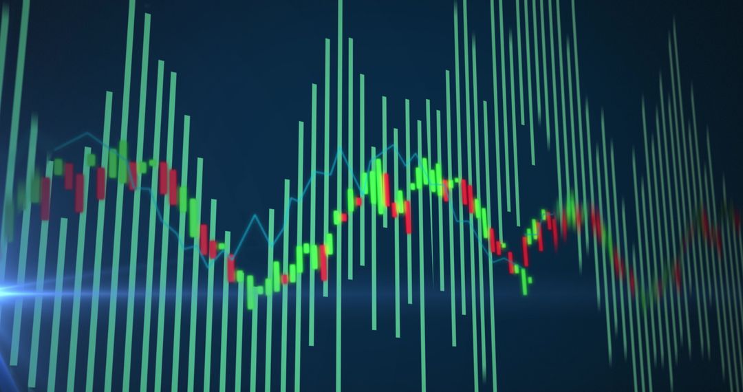Futuristic Digital Data Analysis Visual with Line Graphs