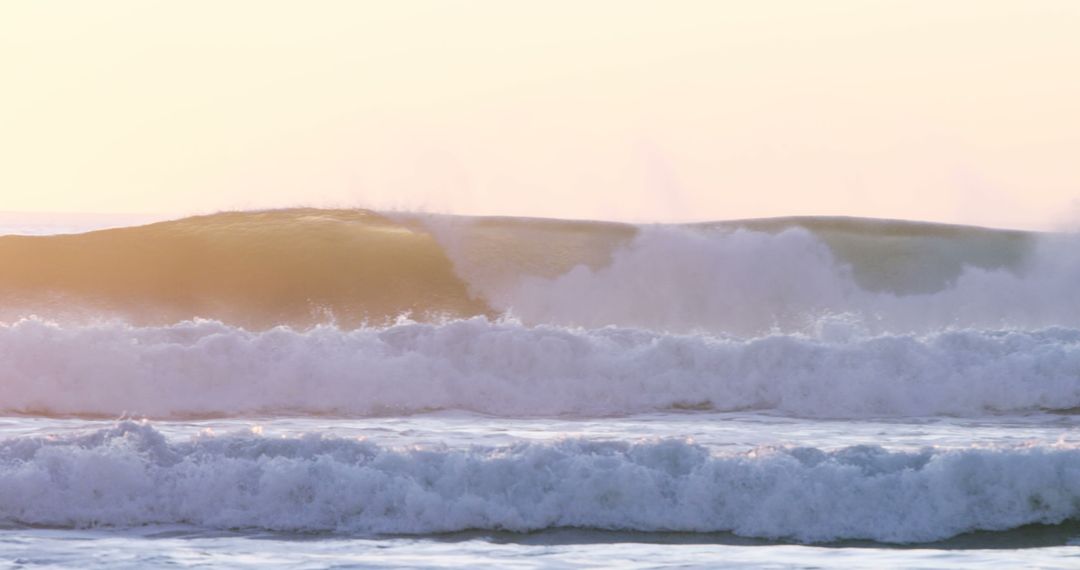 Dramatic Ocean Waves at Sunset - Free Images, Stock Photos and Pictures on Pikwizard.com