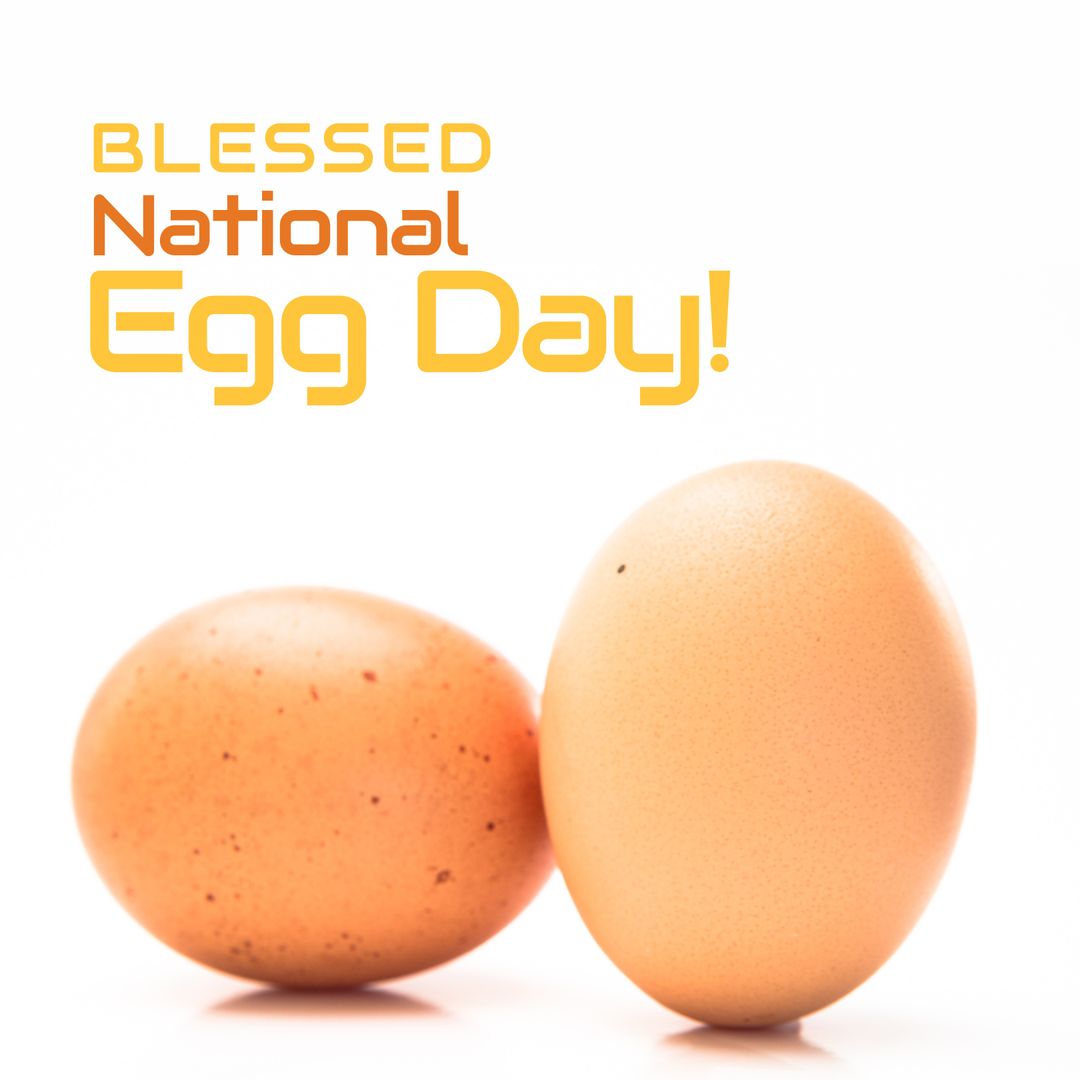 National Egg Day Celebration with Brown Eggs on White Background - Download Free Stock Templates Pikwizard.com