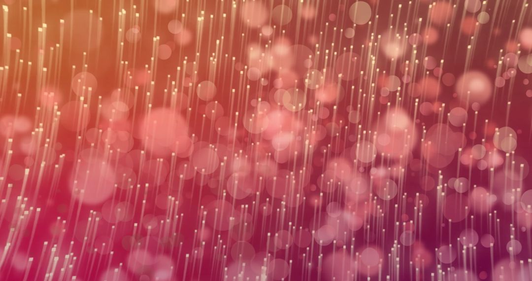 Abstract Light Trails and Spots on Red Background