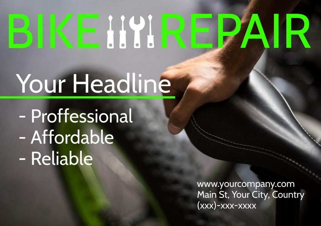 Bicycle Repair and Maintenance Promotional Design
