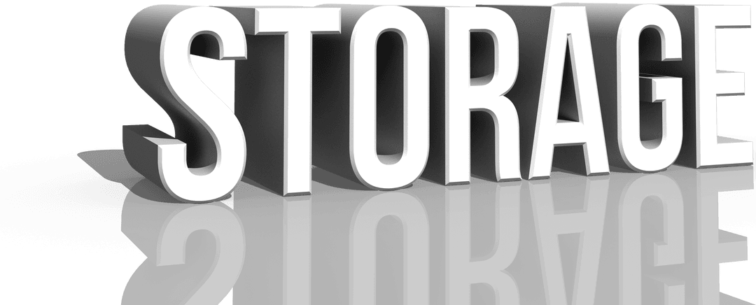Digital Storage Text on Transparent Background with Reflection - Download Free Stock Images Pikwizard.com