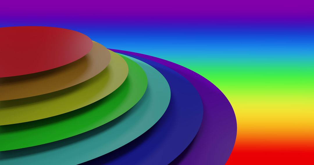 Vibrant Abstract Concentric Circles on Rainbow Gradient - Free Images, Stock Photos and Pictures on Pikwizard.com