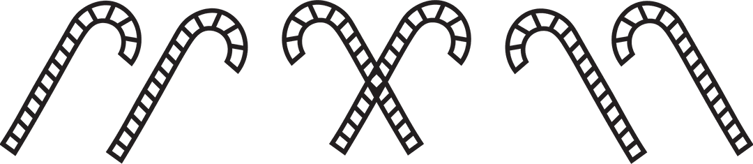 Christmas Candy Canes PNG on Transparent Background