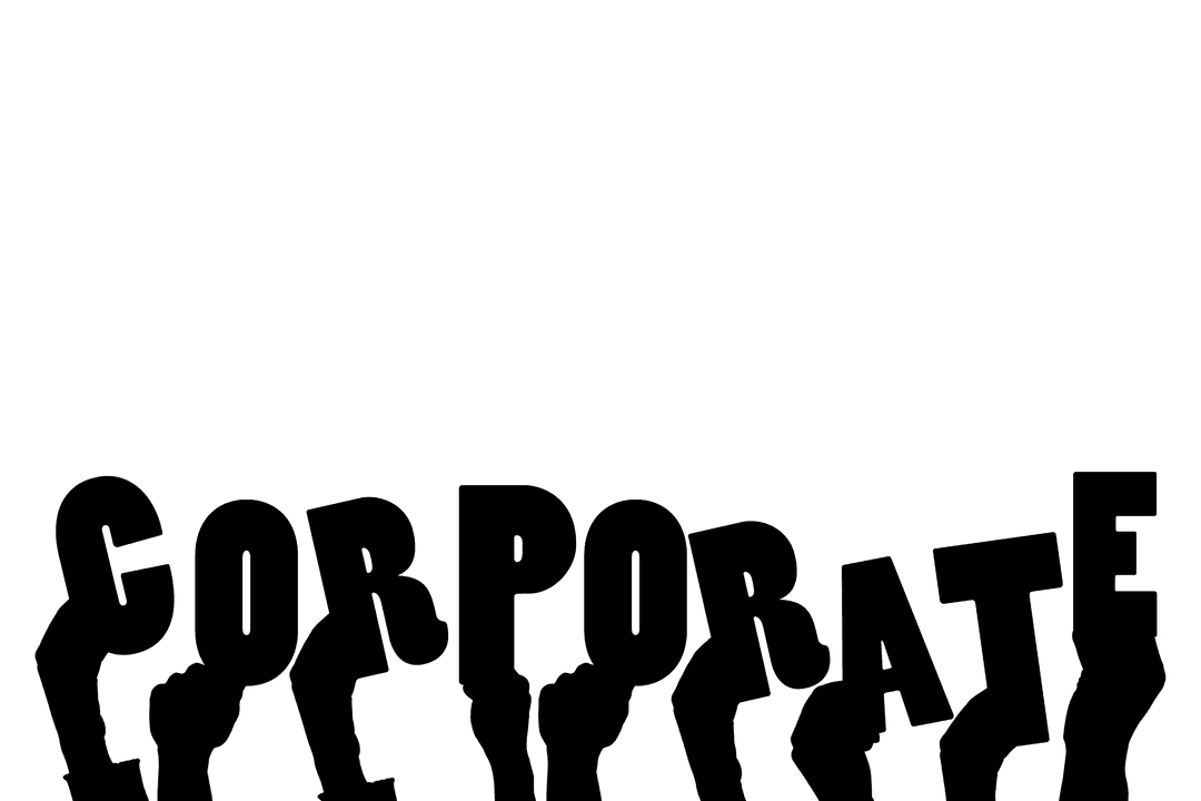 Digital Hands with Corporate Text on Transparent Background