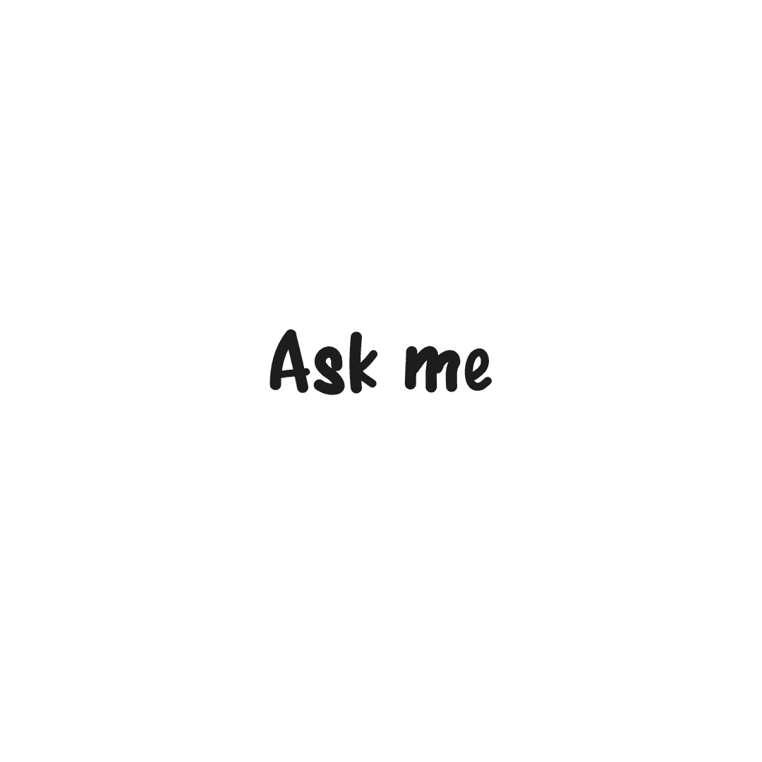 Transparent Ask Me Text Isolated on Light Background