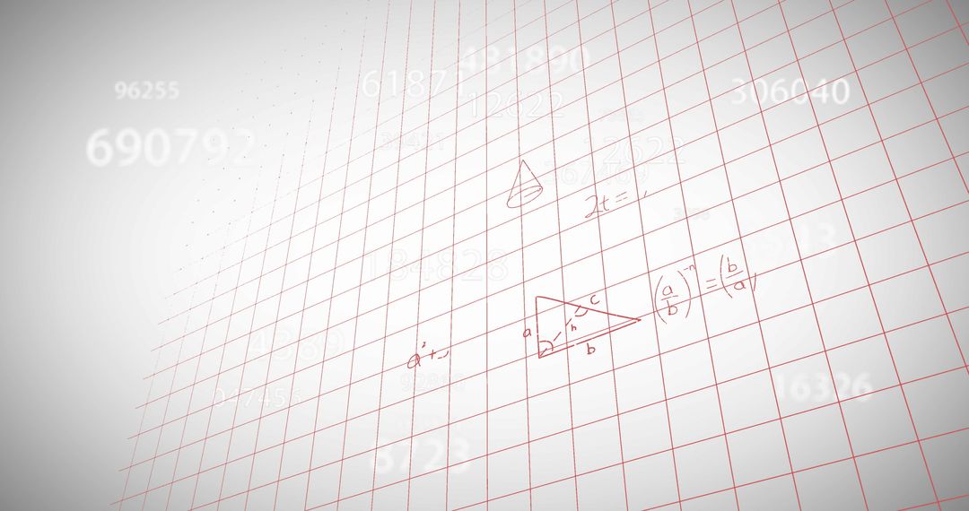 Mathematical Data Processing on White Grid Background