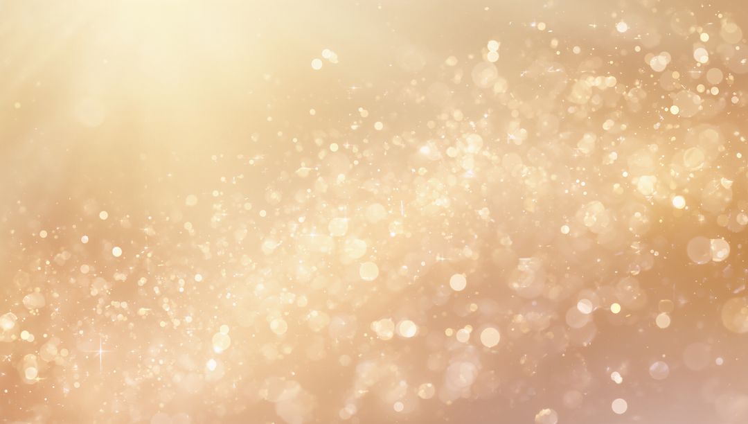 Golden Glitter Bokeh Background Warm Sparkle Soft Glow Shimmering Particles