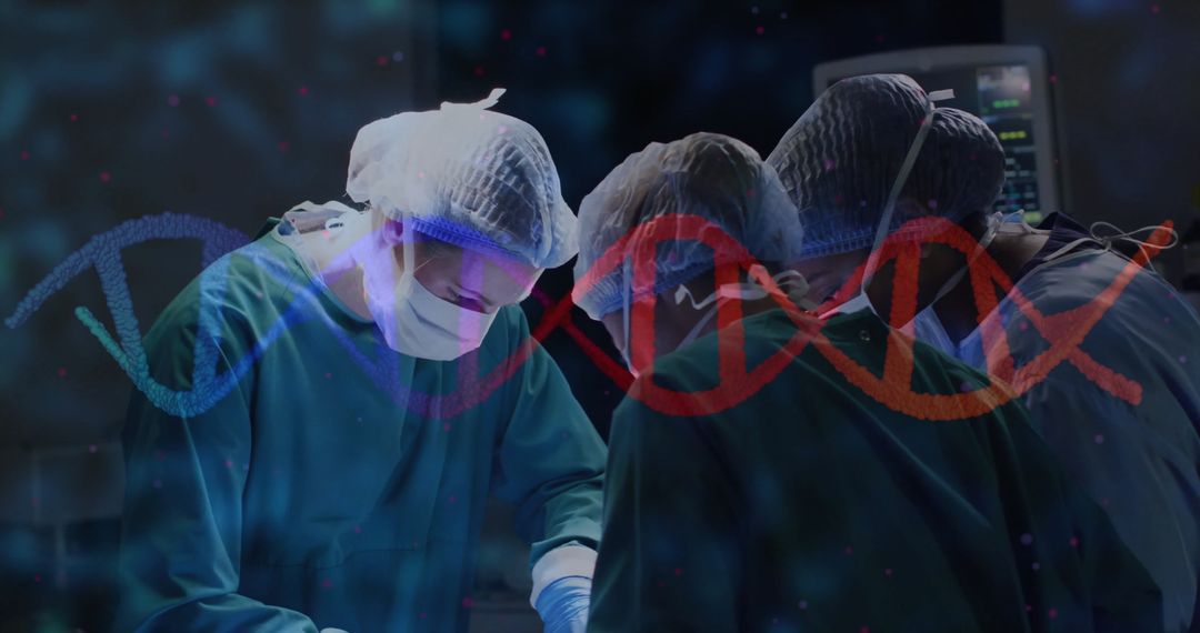 Surgeons Operating with DNA Innovation in Sterile Hospital Environment