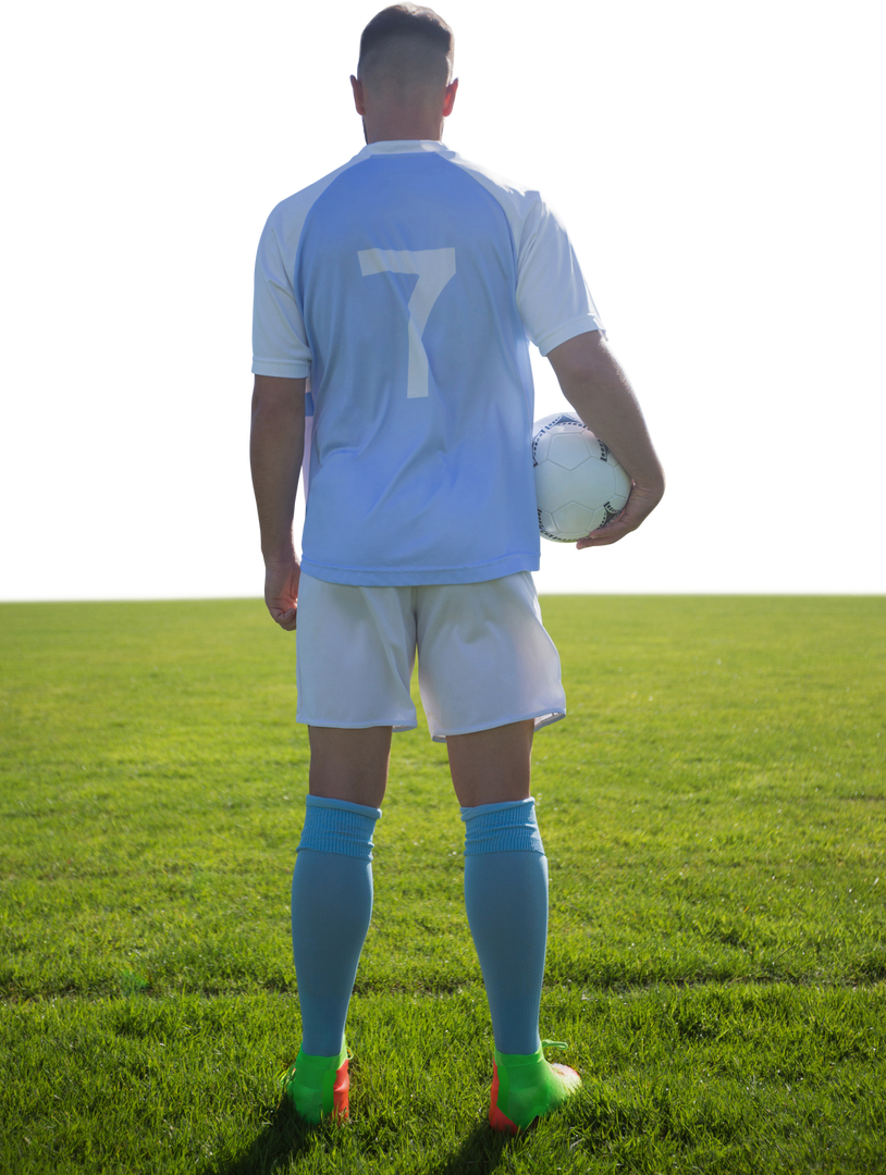 Male Soccer Player with Football on Transparent Background - Download Free Stock Images Pikwizard.com