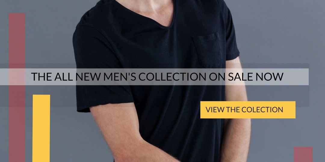 Minimalist Men's Fashion Promotion with Casual Black T-Shirt - Download Free Stock Templates Pikwizard.com