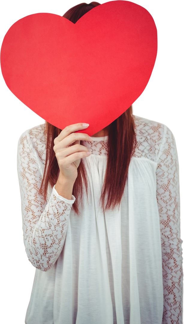 Smiling Person Holding Transparent Big Red Heart - Download Free Stock Images Pikwizard.com