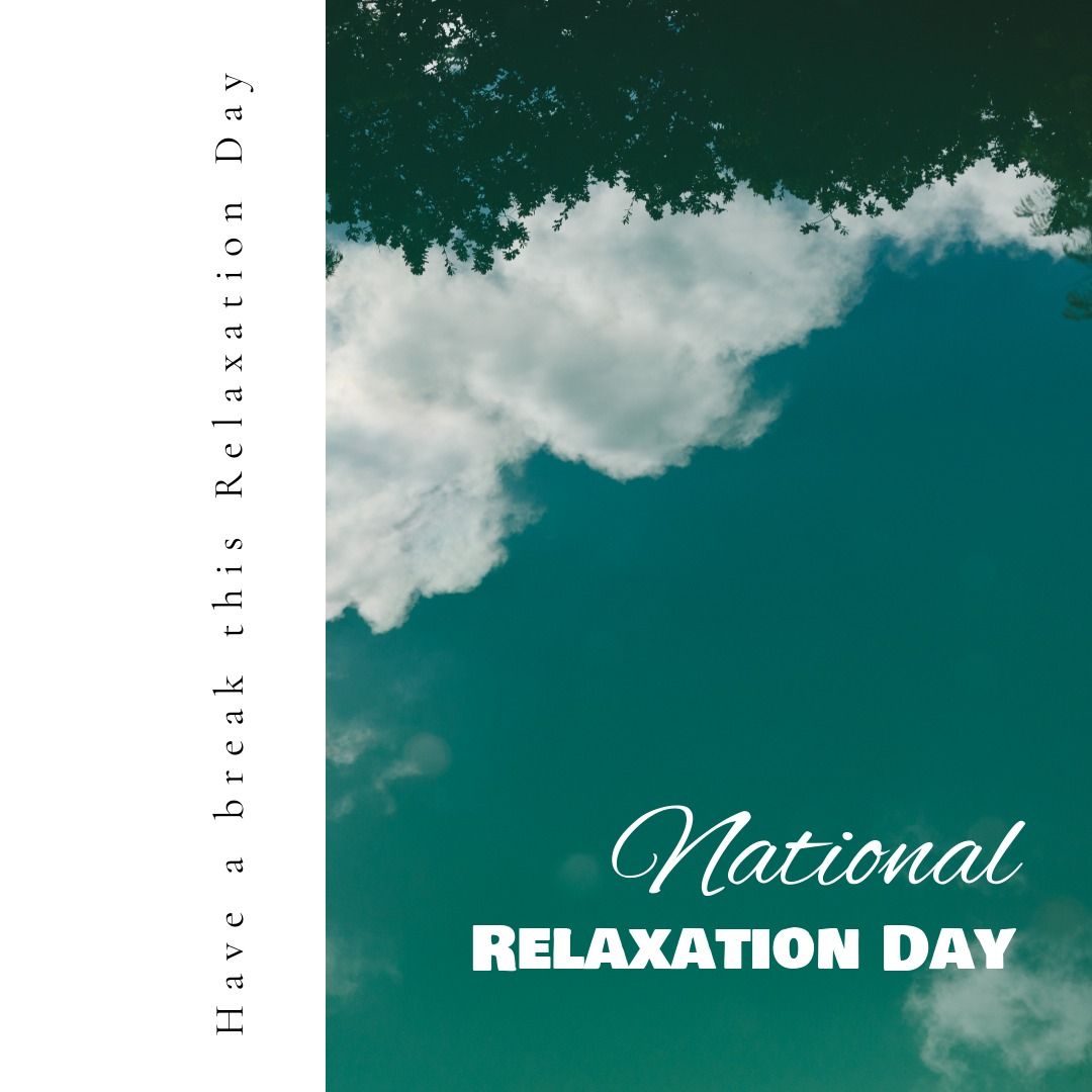 Celebrating National Relaxation Day with Tranquil Sky Background - Download Free Stock Templates Pikwizard.com