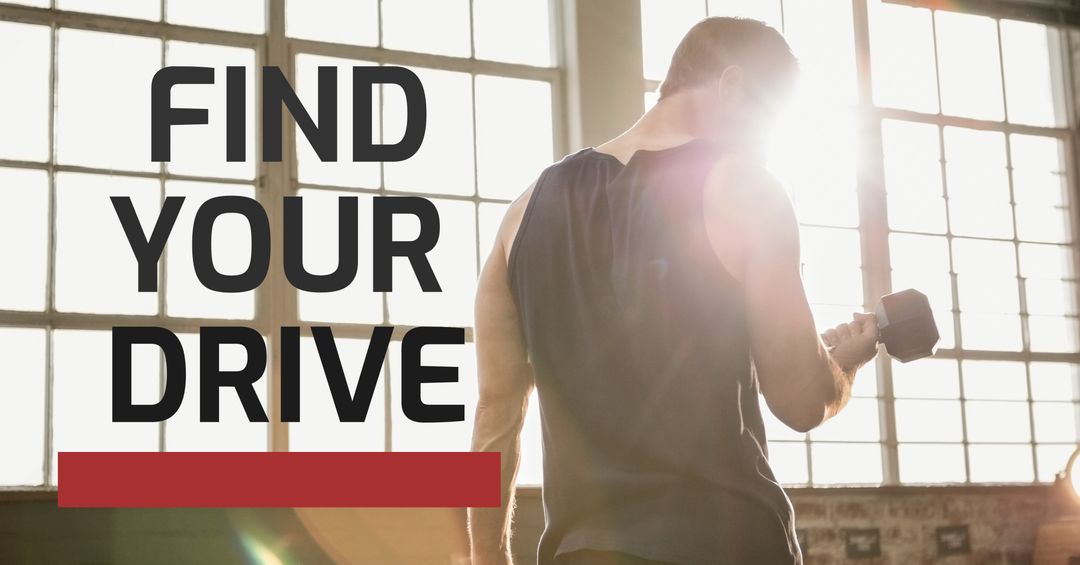Man Lifting Weights in Sunlit Gym Representing Determination