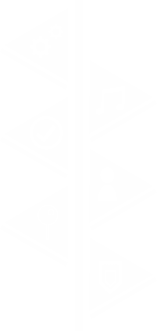 Transparent White Digital Icons on Triangular Shapes