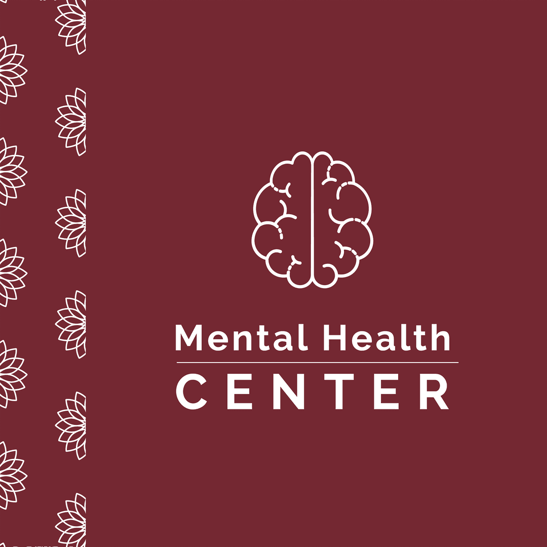 Mental Health Center Text Art on Transparent Background