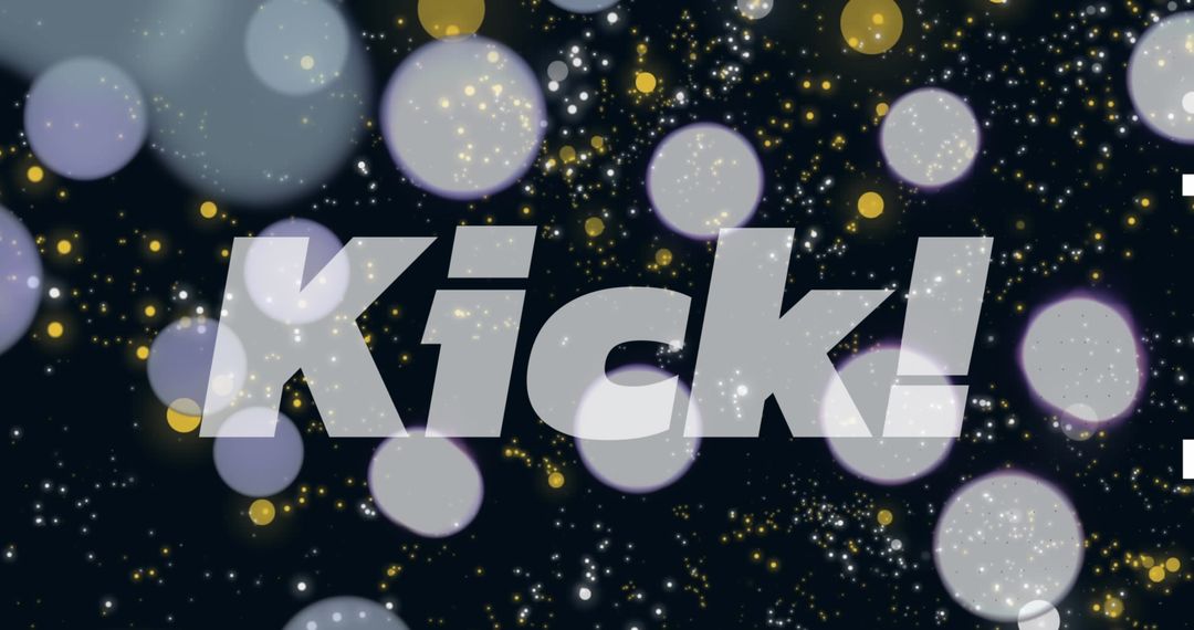 Kick Text with Dynamic Flares on Dark Background