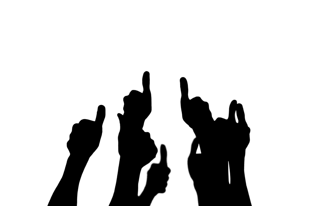 Digital Silhouette Thumbs Up Transparent Illustration