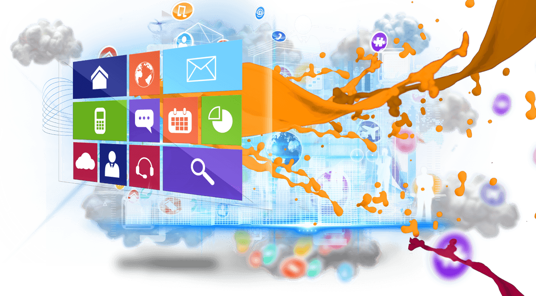 dynamic digital and media icons with transparent elements conecpt - Download Free Stock Images Pikwizard.com