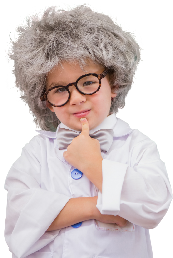 Child Dressed as Scientist Posing on Transparent Background - Download Free Stock Images Pikwizard.com