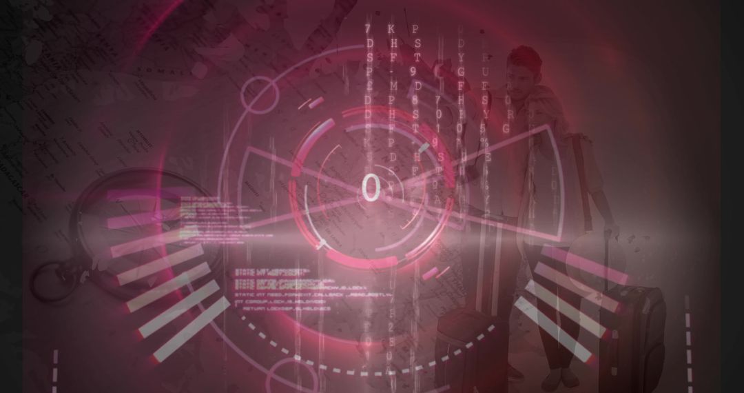 Digital Countdown Overlay with Glowing Effects