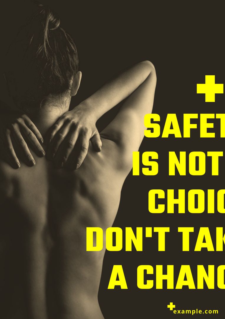 Safety Awareness Highlighted on Bare Human Back