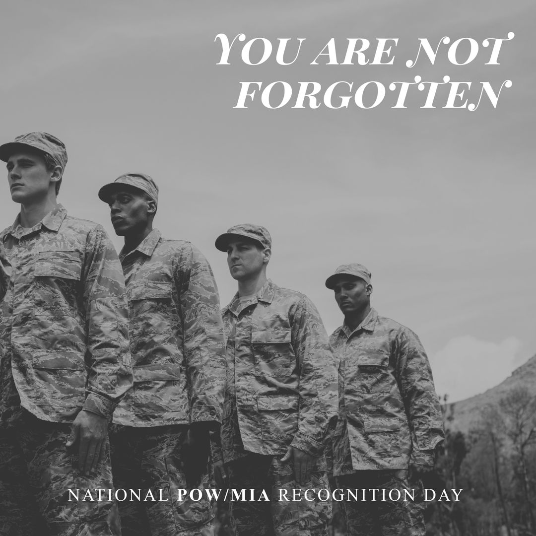 Diverse Soldiers on National POW/MIA Recognition Day