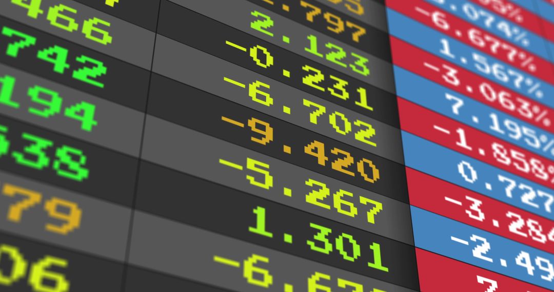 Dynamic Stock Market Ticker Displaying Financial Data