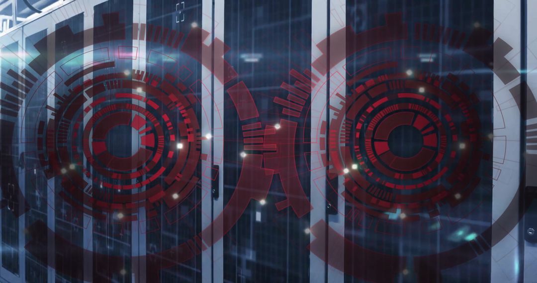 Digital Data Processing Visual with Computer Servers